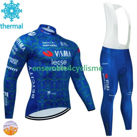 Tenue Maillot M/L + Collant à Bretelles Hiver Thermal Fleece Visma Lease A Bike Tdf 2024 Blanc Tenue Maillot M/L + Collant à Bretelles Hiver Thermal Fleece Visma Lease A Bike Tdf 2024 Blanc